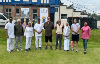 Celebrated International Day Of Yoga at Grange Cricket Club, Edinburgh
